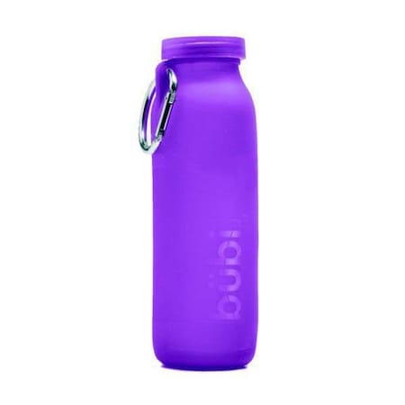 Bubi Brands BB65AP636 22oz & 650 Ml Foldable Water Bottle Rose; Amethyst Purple